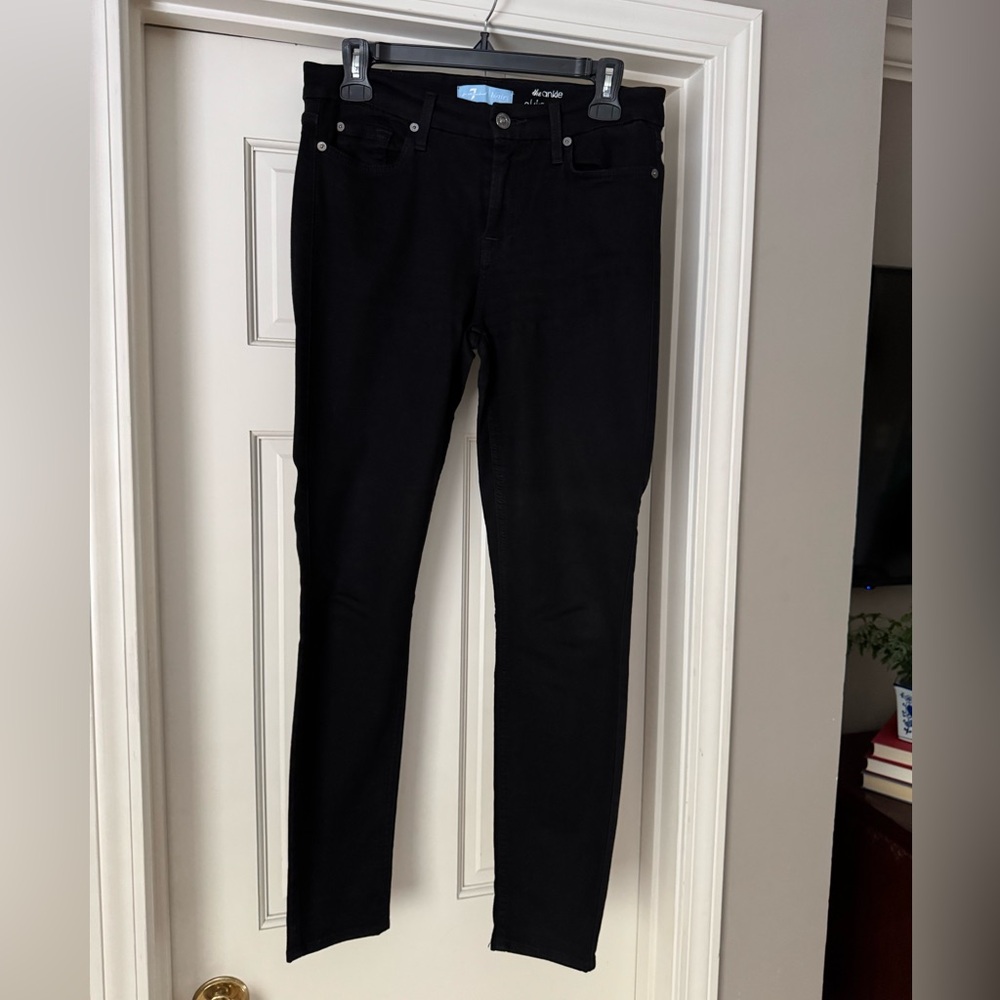 7 For All Mankind Women's Black Skinny Jeans